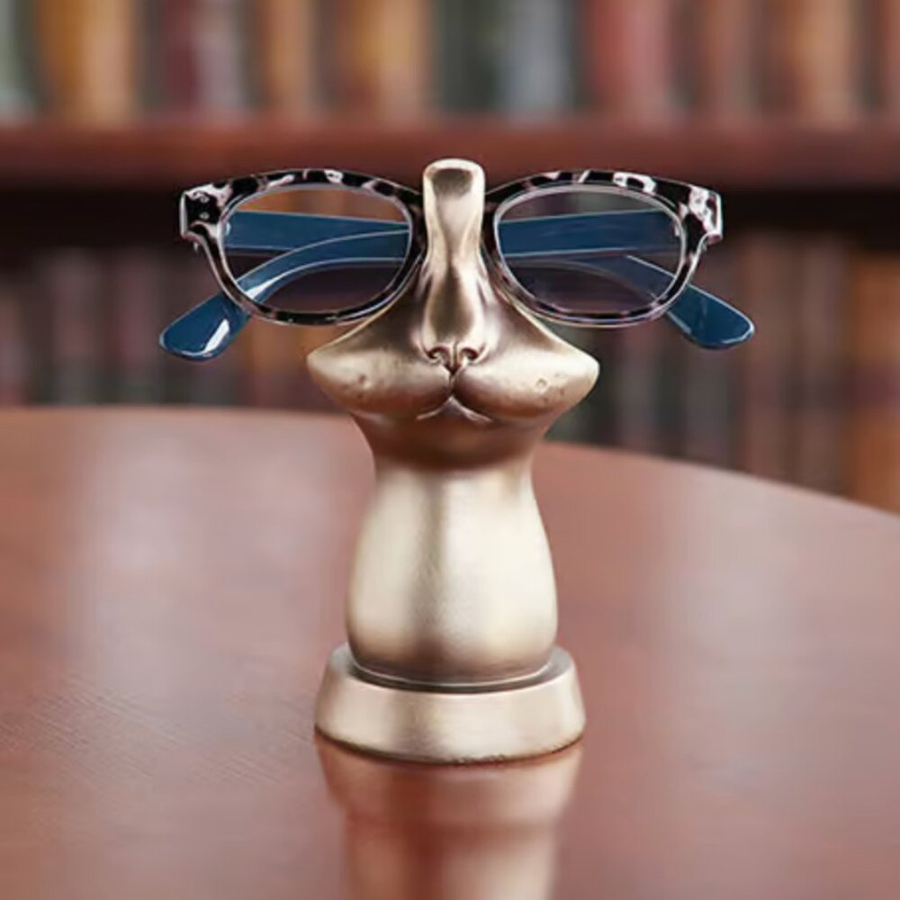 Cat Eyeglass Sunglasses Holder Stand Bronze Decor NWT